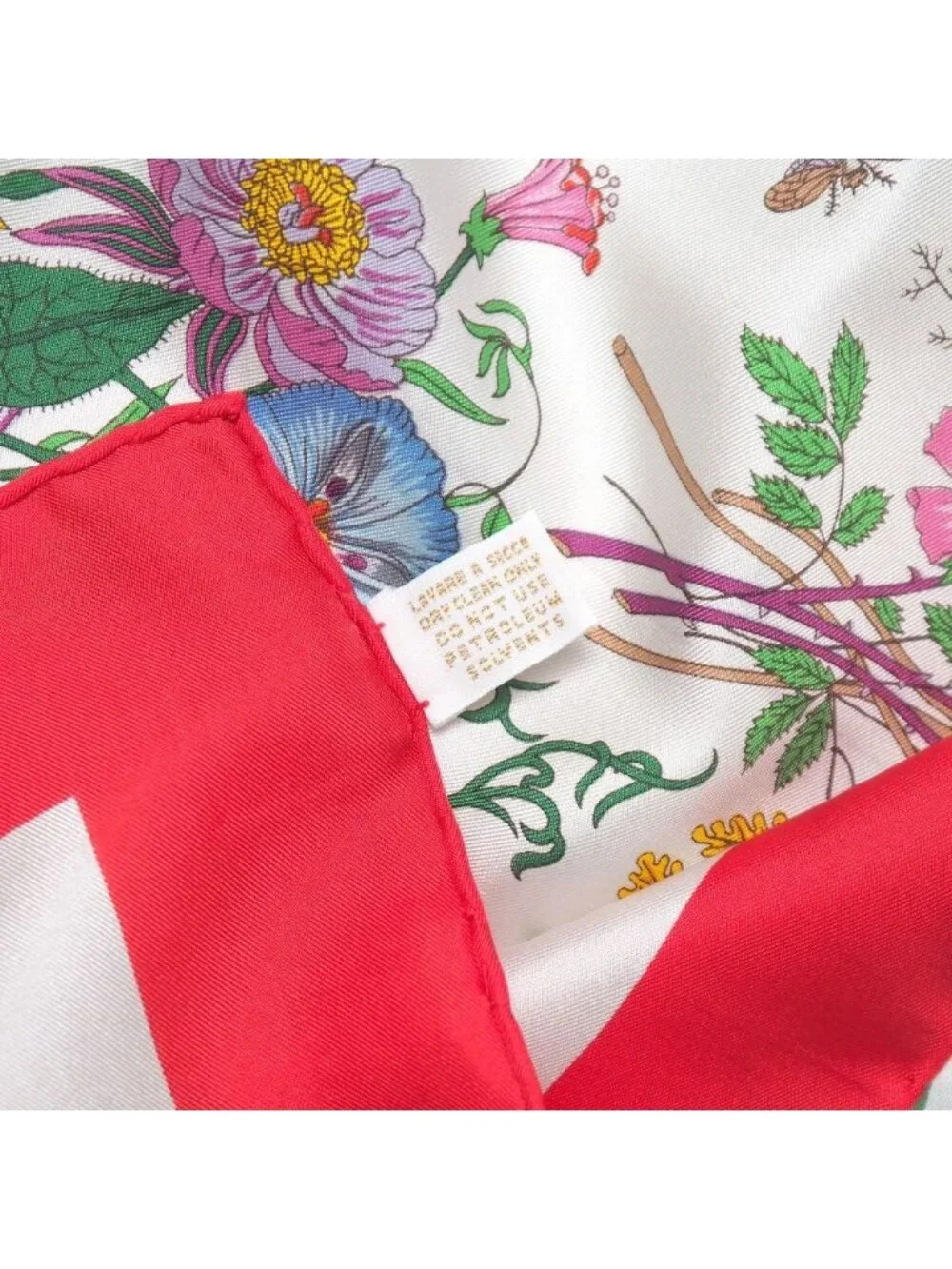 Gucci Vintage Flora Scarf Silk Twill